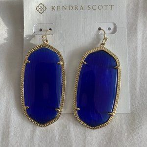 EUC Kendra Scott Colbalt Blue Danielle Earrings